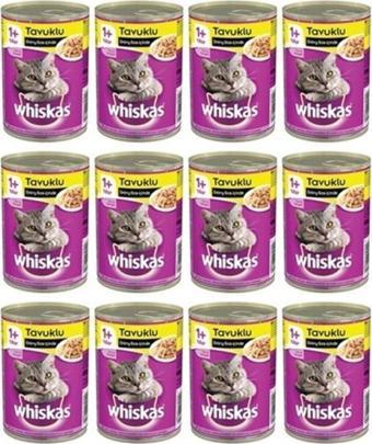 Whiskas Tavuklu Konserve Kedi Maması 400 Gr 24 Adet