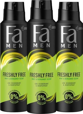 Fa Freshly Free Nane & Bergamot Deosprey X 3 Adet