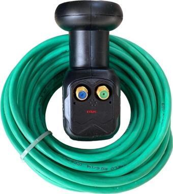 Ncp Lnb Elenbi Uydu Cihazı Kablosu 30 Metre Hazır Uçlu Anten Kablosu + 2Li Lnb 2 Li Twin Lnb Birlikte