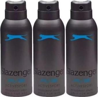 Slazenger Active Sport Erkek Deodorant Spray Mavi 150 ml 3 Adet