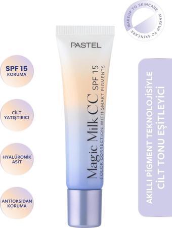 Show By Pastel Magic Milk CC SPF 15 - Cilt Tonu Eşitleyici SPF 15 CC Krem 50 Light Medium