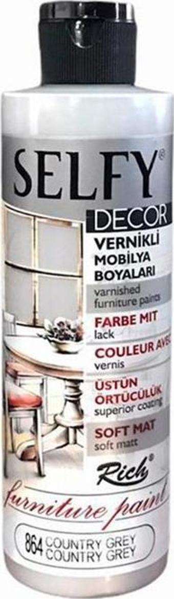 Rich Selfy Decor Vernikli Boya Country Gri 240 cc