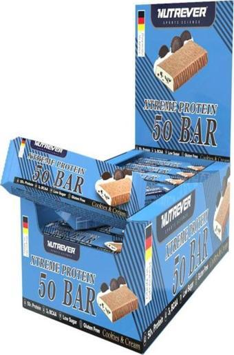 Nutrever Extreme Protein 50 Bar Cookies - Cream 24 Adet