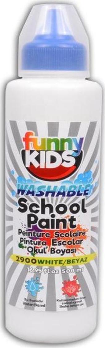 Funny Kids Okul Boyası – Hazır Sulu Boya Beyaz 500ml