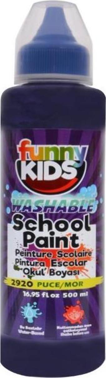 Funny Kids Okul Boyası – Hazır Sulu Boya Mor 500ml