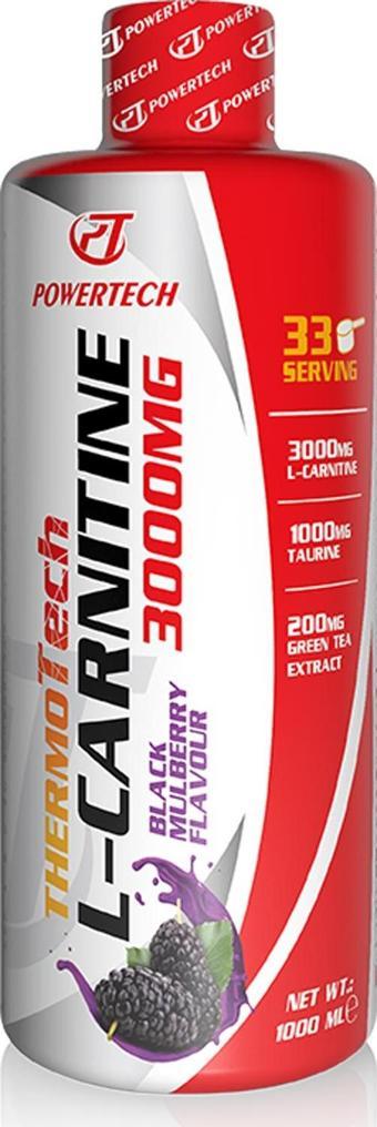 Powertech Thermotech L-karnitin 3000mg Karadut Aromalı 1000 Ml L-carnitine