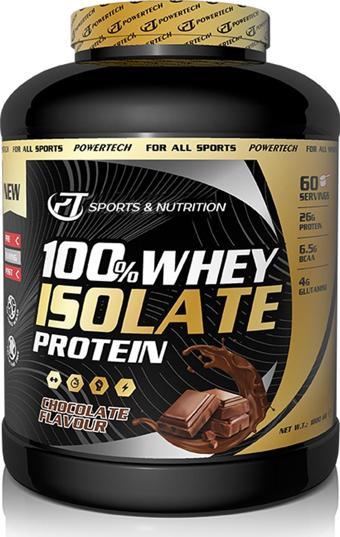 Powertech %100 Isolate Whey Protein 1800 Gr 60 Servis Çikolata Aromalı