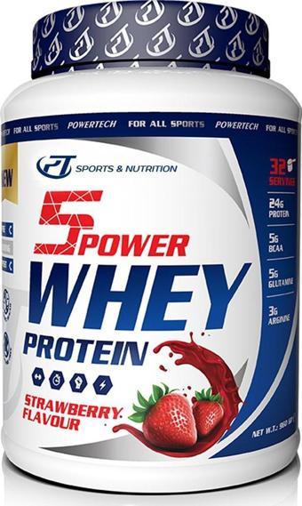 Powertech 5Power Whey Protein 960 Gr Çilek Aromalı Protein Tozu