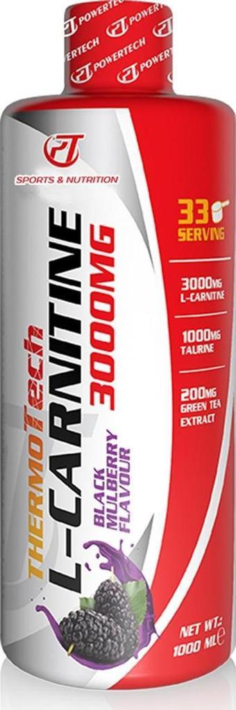 Powertech Thermotech L-Karnitin 3000mg Karadut Aromalı 1000 Ml L-carnitine