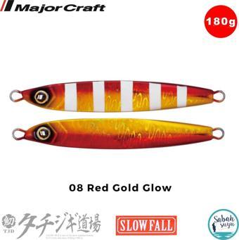 Major Craft Jigpara TJD-SLOW 180gr #08 Red Gold Glow