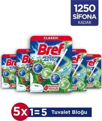 Bref Wc Power Aktiv Katı Tuvalet Bloğu Çam 5x1'li Tekli Paket