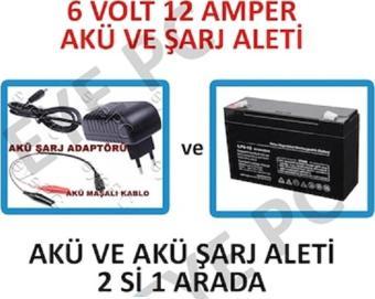 Eyepc Çocuk Oyuncak Akülü Araba Için 6V 12 Ah 6 Volt 12 Amper Akü Şarj Adaptörü