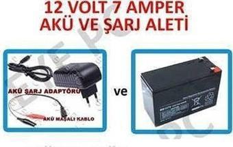 Ncpline Pilsan Uyumlu 12 V 12 Volt 7 Amper Araba Aküsü Için Akü Ve Şarj Adaptörü