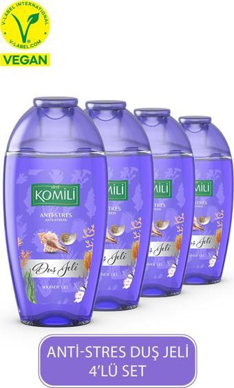 Komili Anti-stres Vegan Seyahat Boy Duş Jeli Avantajlı Paket - Egzotik Koku - 4 X 200 ML