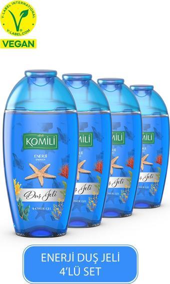 Komili Enerji Vegan Seyahat Boy Duş Jeli Avantajlı Set - Ferah Koku - 4 X 200 ML