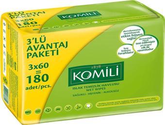 Komili Islak Havlu 3X60 - 180 Yaprak