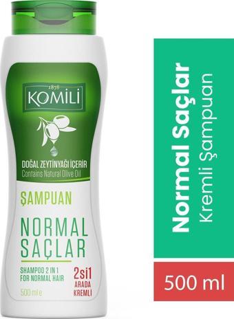 Komili Normal Saçlar İçin 2'si 1 Arada Kremli Vegan Temel Bakım Şampuanı - 500 ML