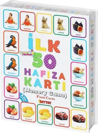 Diytoy İlk 50 Hafıza Kartı Memory Game Flash Cards Zeka Geliştirici Hafıza Eğitici Oyuncak