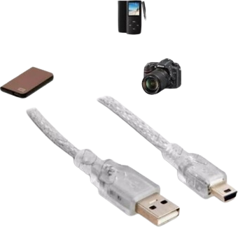 Ncpline Usb - 5 Pin Kablo Mp3 Kamera Hdd Navigasyon Wifi Giriş Uyumlu 30Cm