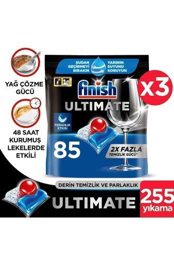 Finish Quantum Ultimate Bulaşık Makinesi Tableti 85'li 3 Adet