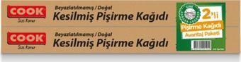 Cook Doğal Kesilmiş Pişirme Kağıdı 16 Yaprak * 2 Li Avantaj Paket