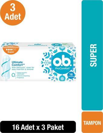 O.B. O.b Tampon Süper 16'lı X3