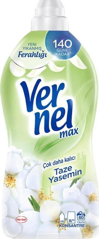 Vernel Max Konsantre Çamaşır Yumuşatıcısı 1440ml (60 YIKAMA) Taze Yasemin