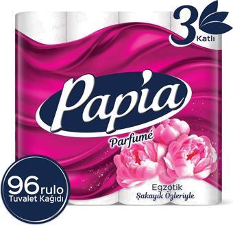 Papia Parfümlü Egzotik Tuvalet Kağıdı 96 Rulo (32 Rulo X 3 Paket)