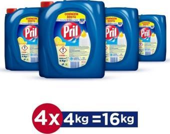 Pril Limon 4 Kg X 4 Adet Sıvı Bulaşık Deterjanı