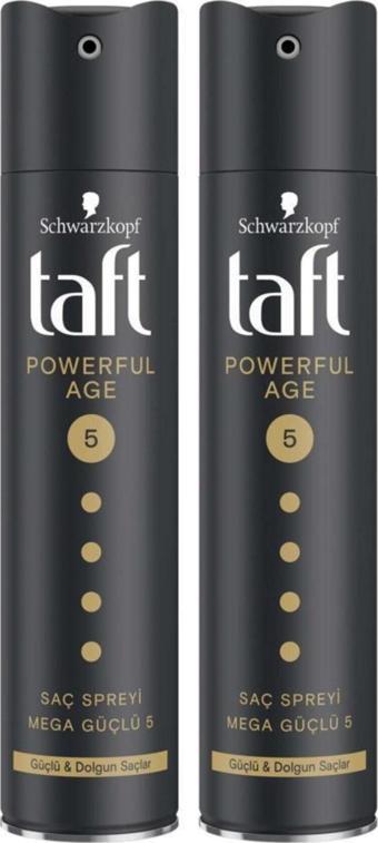 Taft Powerful Age (İNCE VE ZAYIFLAMIŞ SAÇLAR İÇİN) Sprey 250 ml X 2 Adet