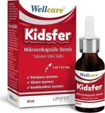 Kidsfer Mikroenkapsüle Demir İçeren Damla Takviye Edici Gıda 8,5 Mg/ml 30 Ml Şişe