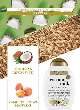 Ogx Besleyici Coconut Milk Sülfatsız Şampuan 385 Ml X2