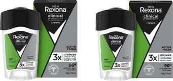 Rexona Men Deodorant Clinical Protection Active Fresh Stick 45 Ml X 2 Adet