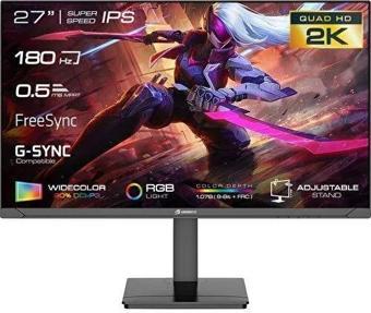 GameBooster GB-2719FQHD 27" 180Hz 0.5ms SS IPS QHD 1.07B Color Depth HDMI+DP Flat Gaming Monitör