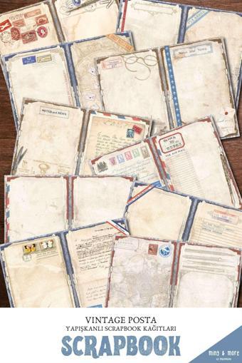 MuslimWalk Vintage Posta - Yapışkanlı Scrapbook Kağıtları 10'lu Set #SB102