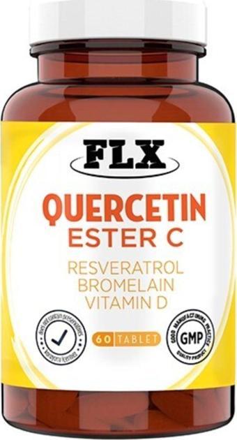 Flx 60 Tablet Quercetin Kuersetin Aserola Magnesium Resveratrol Ester C Vitaminini Complex