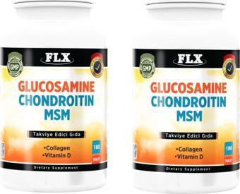 Flx Glucosamine Chondroitin Msm Collagen Vitamin D Glukozamin 180 Tablet X 2 Kutu