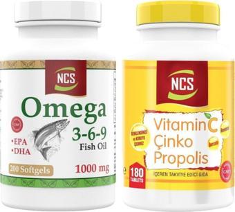 Ncs Omega 3,6,9 200 Softgel & Çinko Propolis 180 Tablet