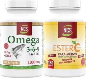 Ncs Omega 3-6-9 Balık Yağı 200 Soft Ester C Vitamini 180 Tablet