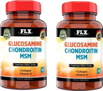 Flx Glucosamine Chondroitin Msm Collagen Vitamin D Glukozamin 60 Tablet X 2 Kutu