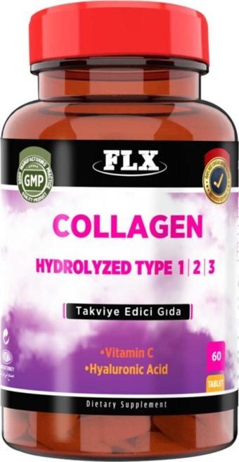 Flx Collagen Kolajen Tip-1-2-3 Hyoluronic Asit Vitamin C 60 Tablet