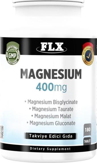 Flx Magnesium Magnezyum Bisglisinat Malat Taurat Glukonat 180 Tablet