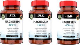 Flx Magnesium Magnezyum Bisglisinat Malat Taurat Glukonat 60 Tablet X 3 Kutu