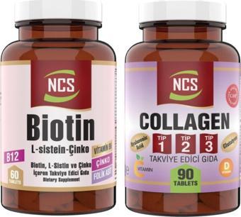 Ncs 90 Tablet Hidrolize Collagen (Kollajen) Type 1-2-3 Biotin 60Tb