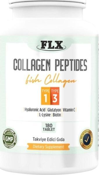 Flx Marina Kollajen Tipleri Collagen Peptides Tip 1-3 Balık Kollajeni 180 Tablet