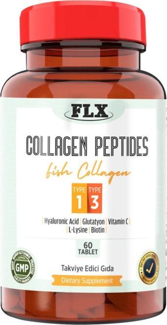 Flx Marina Kollajen Tipleri Collagen Peptides Tip 1-3 Balık Kollajeni 60 Tablet