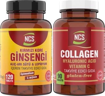 Ncs Kırmızı Kore Ginseng 120 Tablet Collagen 90 Tablet Kolajen