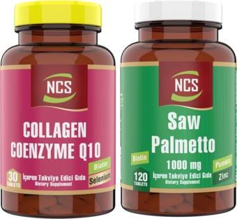 Ncs Saw Palmetto 120 Tablet Collagen Koenzim 30 Tablet Biotin Selenium Çinko Kolajen