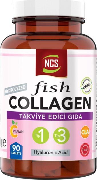 Ncs Type 1-3 Collagen Bakır Hyaluronic Asit Balık Kollajen Cla Biotin 90 Tablet