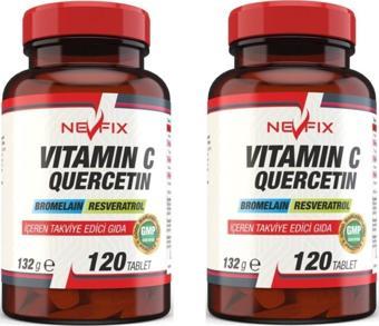 Nevfix Vitamin C Quercetin Bromelian 120 Tablet X 2 Kutu